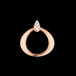 Anhänger, 18 K Rotgold, Diamanten
