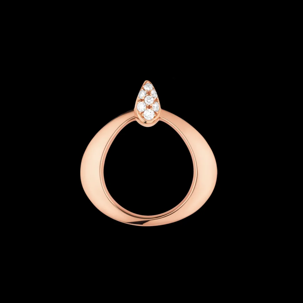 Anhänger, 18 K Rotgold, Diamanten