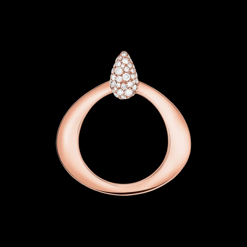 Anhänger, 18 K Rotgold, Diamanten