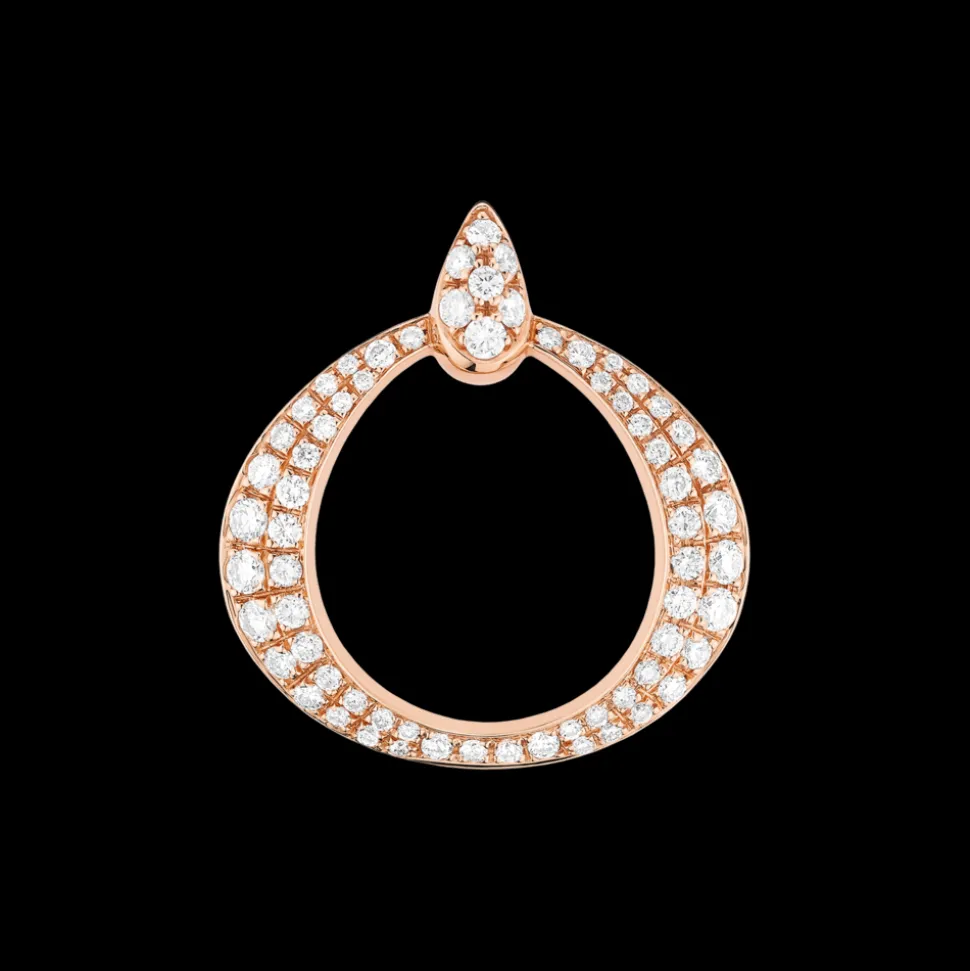 Anhänger, 18 K Rotgold, Diamanten