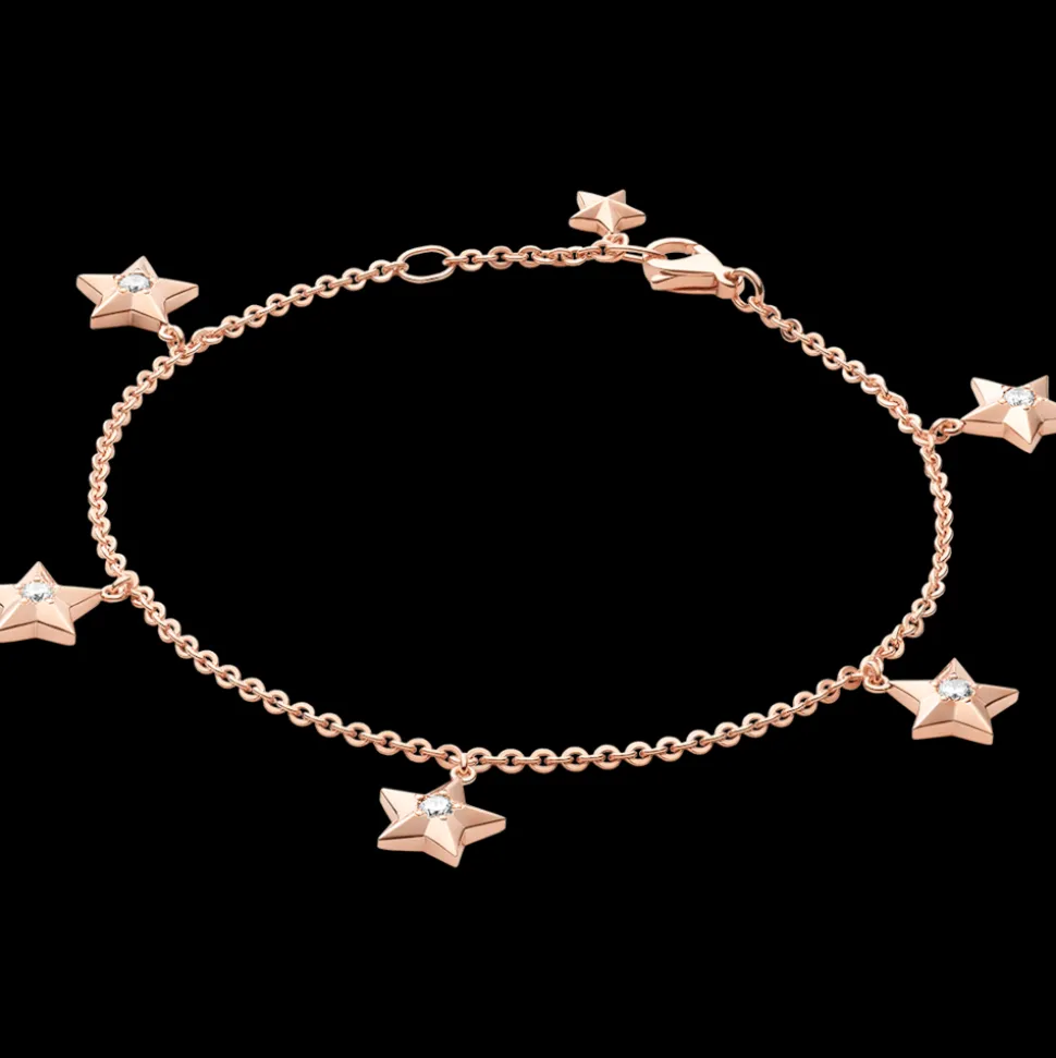 Armband, 18 K Rotgold, Diamanten