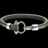 Armband, Alligatorleder, Edelstahl