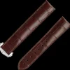 Braunes Alligatorlederarmband mit Faltschließe