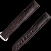 Braunes Alligatorlederarmband mit Faltschließe