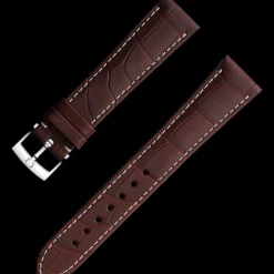 Braunes Alligatorlederarmband mit Dornschließe