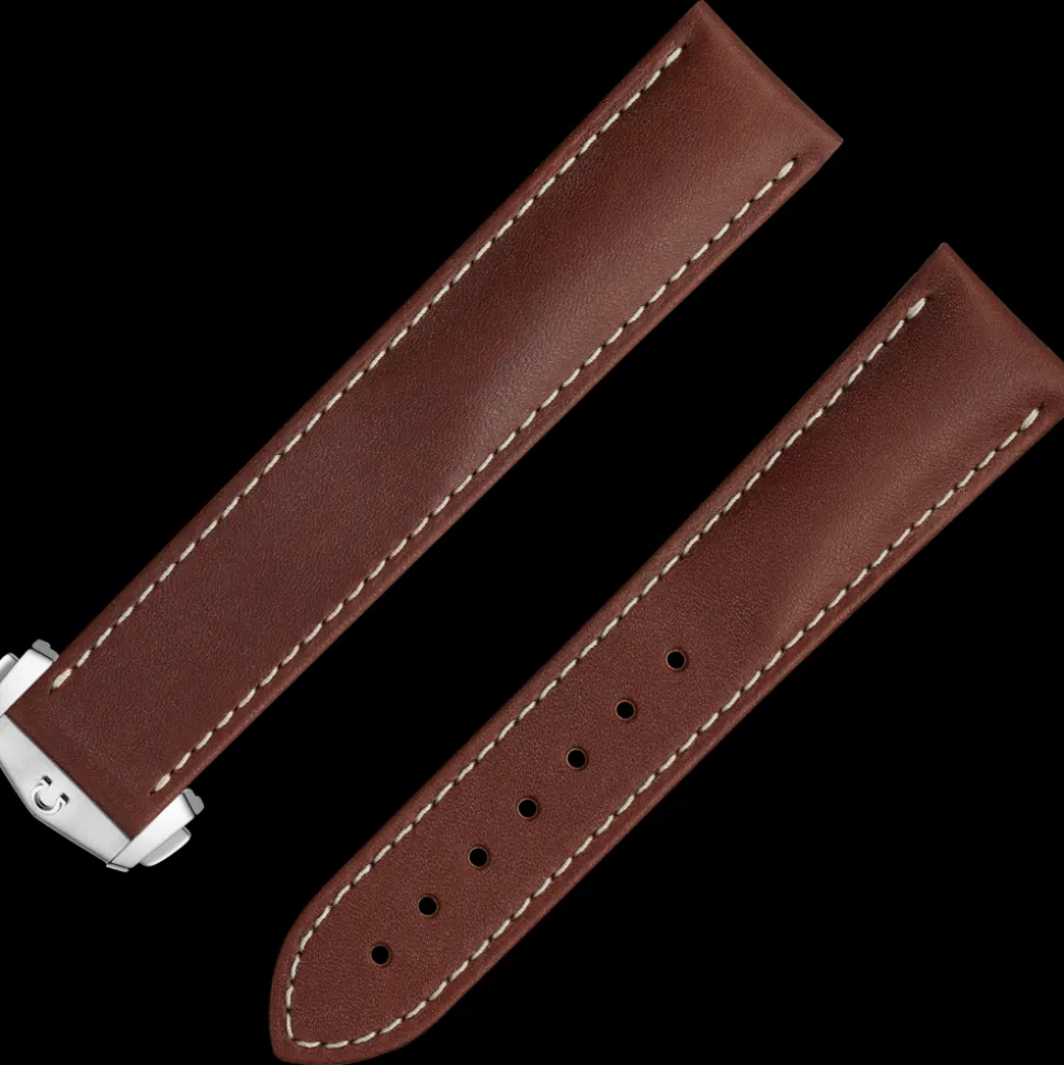 Braunes Lederarmband mit Faltschließe