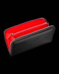 Brieftasche, Schwarz / rot