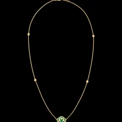 Collier, 18 K Gelbgold, Malachit