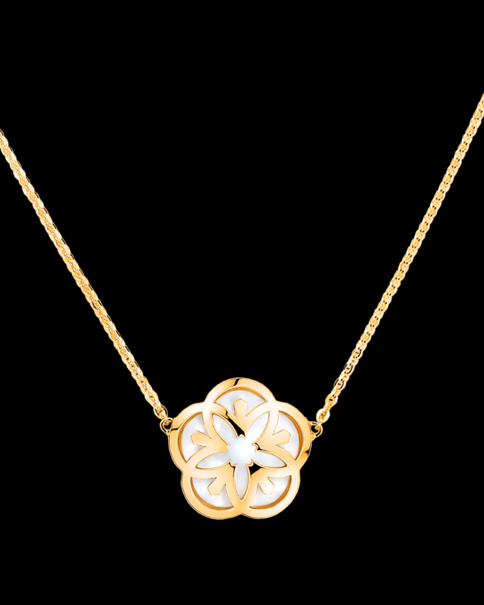 Collier, 18 K Gelbgold, Perlmutt