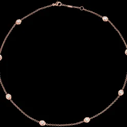 Collier, 18 K Rotgold, Diamanten