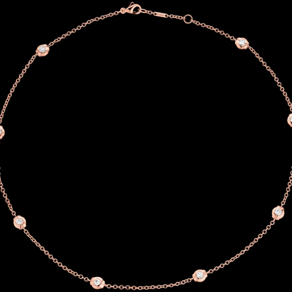 Collier, 18 K Rotgold, Diamanten