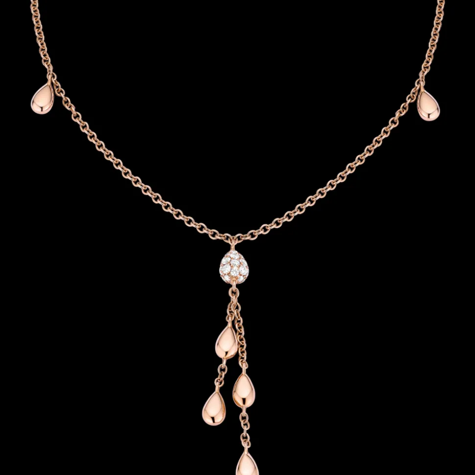 Collier, 18 K Rotgold, Diamanten