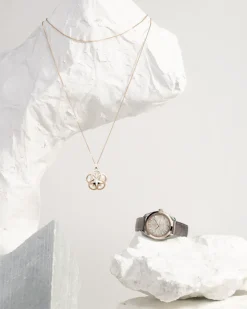 Collier, 18 K Rotgold, Perlmutt