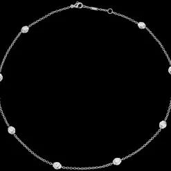 Collier, 18 K Weißgold, Diamanten