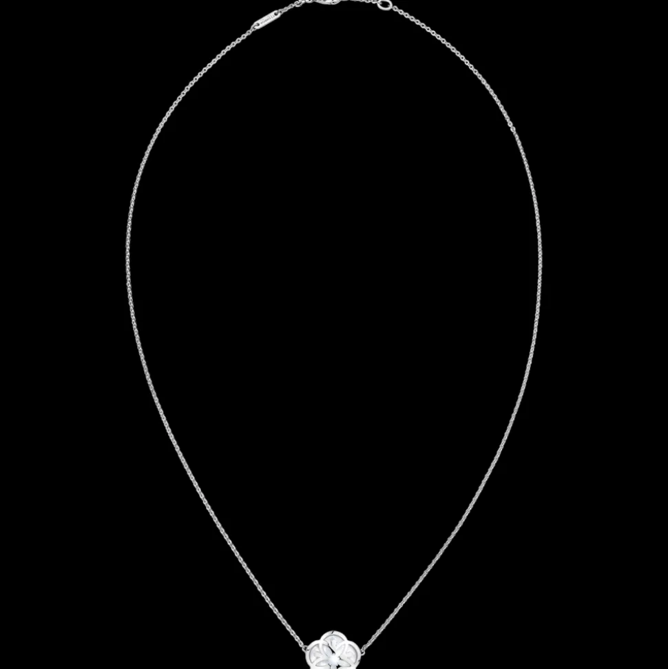 Collier, 18 K Weißgold, Perlmutt