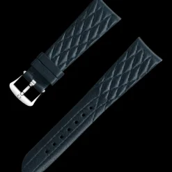 Dunkelblaues Lederarmband mit Dornschließe