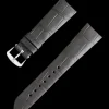 Graues Alligatorlederarmband mit Dornschließe