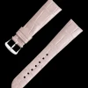 Hellrosafarbenes Alligatorlederarmband mit Dornschließe
