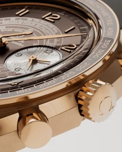 43 mm, Bronze Gold mit Lederarmband