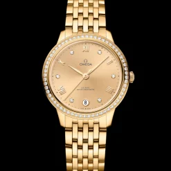 34 mm, Gelbgold mit Gelbgoldband
