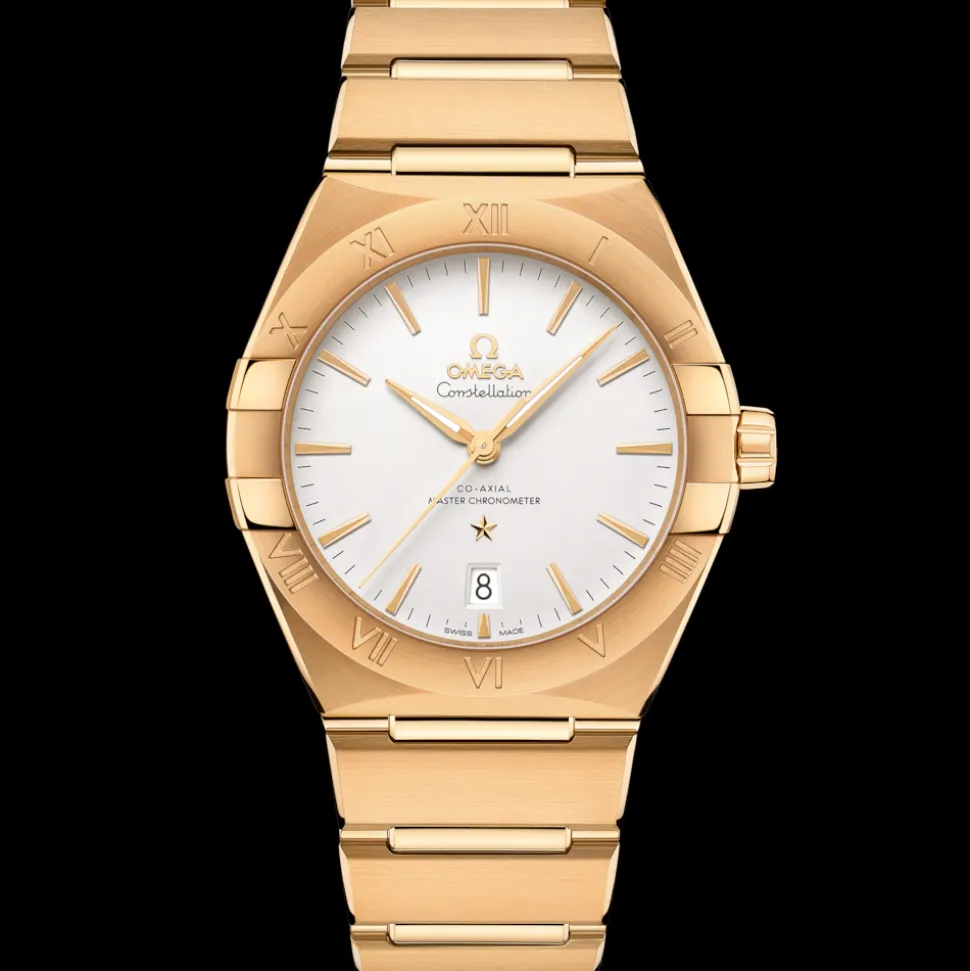 39 mm, Gelbgold mit Gelbgoldband