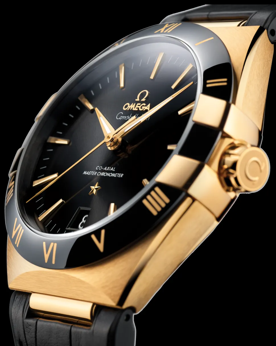 41 mm, Gelbgold mit Lederarmband