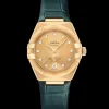 29 mm, Gelbgold mit Lederarmband