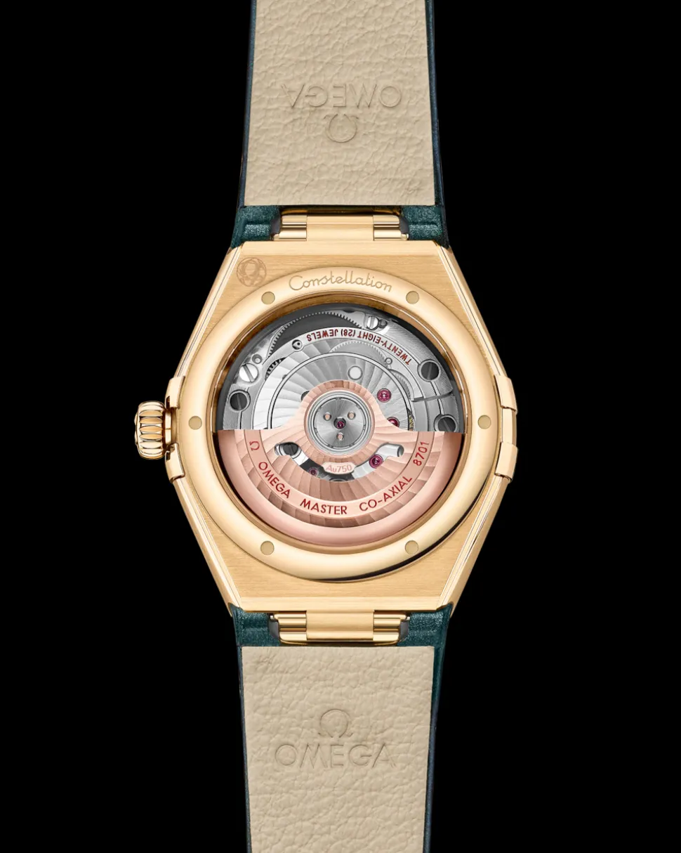 29 mm, Gelbgold mit Lederarmband