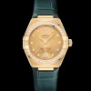 29 mm, Gelbgold mit Lederarmband