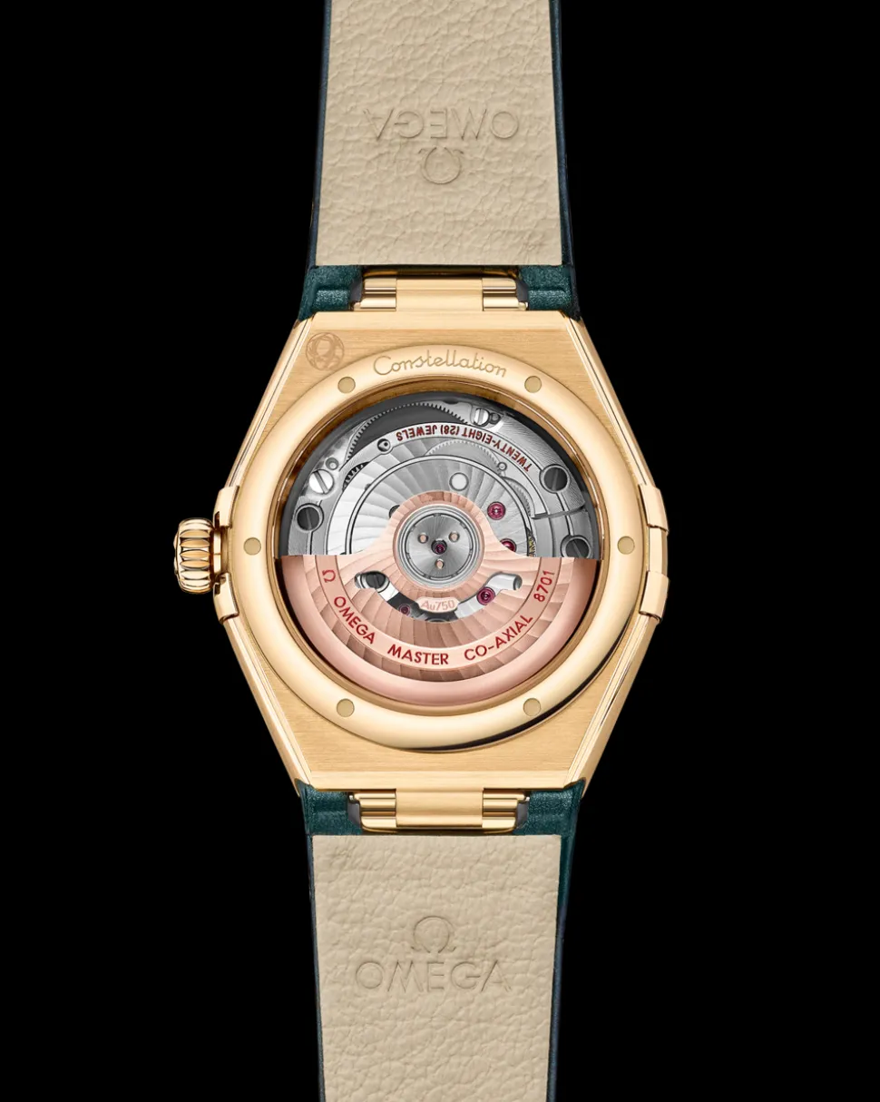 29 mm, Gelbgold mit Lederarmband
