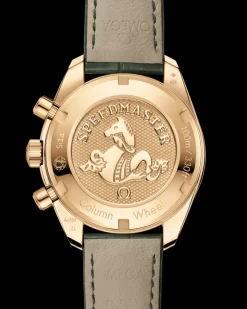 38 mm, Gelbgold mit Lederarmband