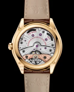 40 mm, Gelbgold mit Lederarmband