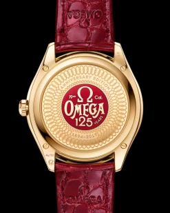 40 mm, Gelbgold mit Lederarmband