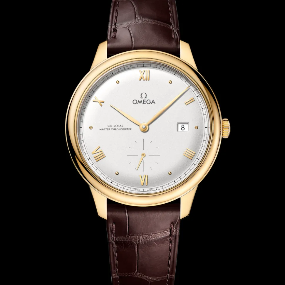 41 mm, Gelbgold mit Lederarmband