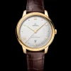 40 mm, Gelbgold mit Lederarmband