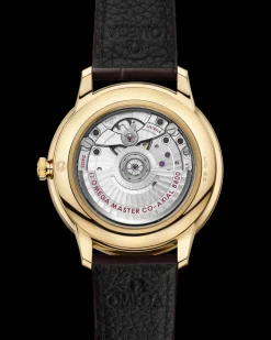 40 mm, Gelbgold mit Lederarmband