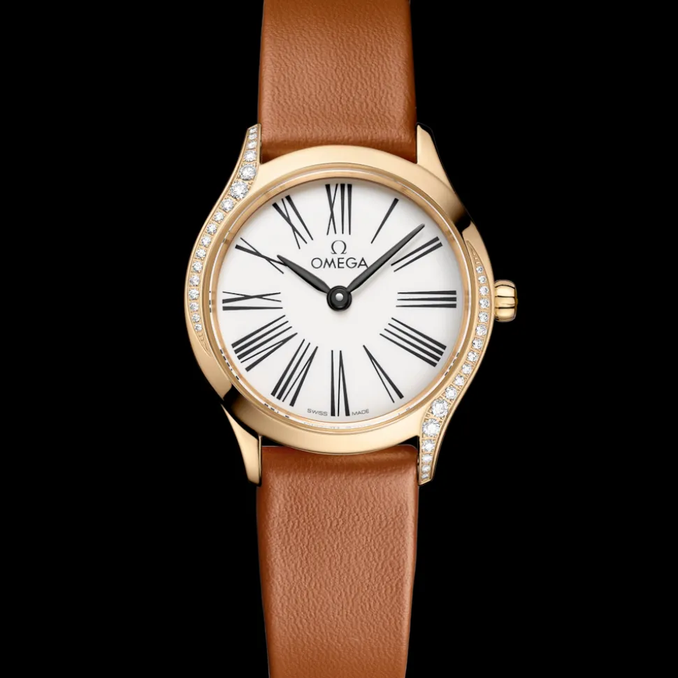 26 mm, Moonshine™‑Gold mit Lederarmband