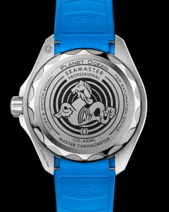 45,5 mm, O‑MEGASTEEL mit Kautschukband