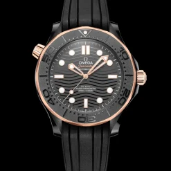 43,5 mm, Schwarze Keramik mit Kautschukband