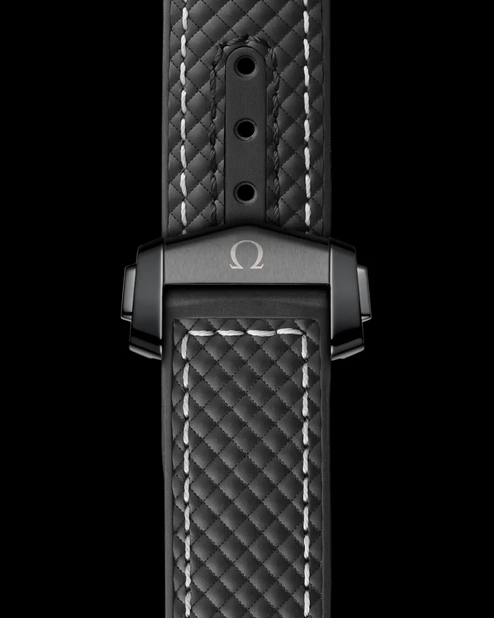 39,5 mm, Schwarze Keramik mit Kautschukband