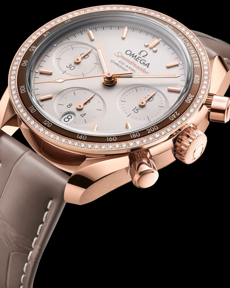 38 mm, Sedna™‑Gold mit Lederarmband