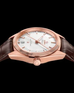 39 mm, Sedna™‑Gold mit Lederarmband