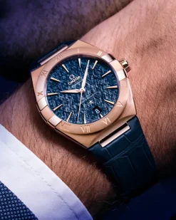 39 mm, Sedna™‑Gold mit Lederarmband