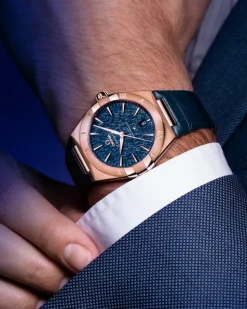 39 mm, Sedna™‑Gold mit Lederarmband
