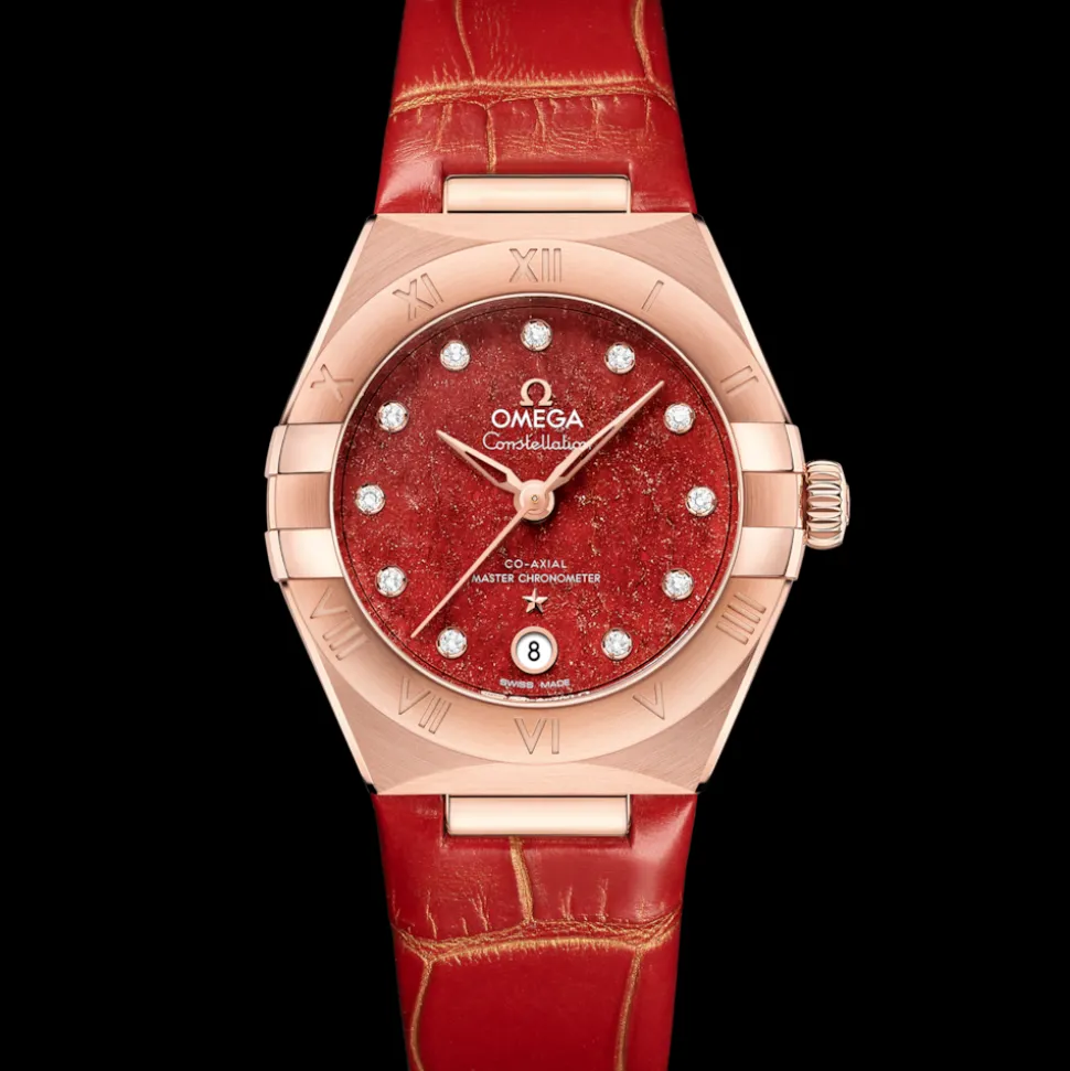 29 mm, Sedna™‑Gold mit Lederarmband