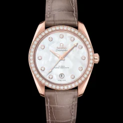 38 mm, Sedna™‑Gold mit Lederarmband