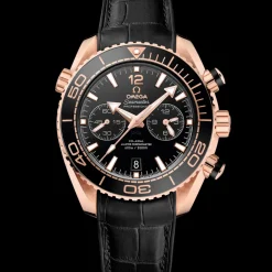 45,5 mm, Sedna™‑Gold mit Lederarmband mit Innenseite aus Kautschuk