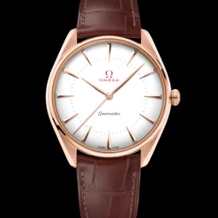39,5 mm, Sedna™‑Gold mit Lederarmband