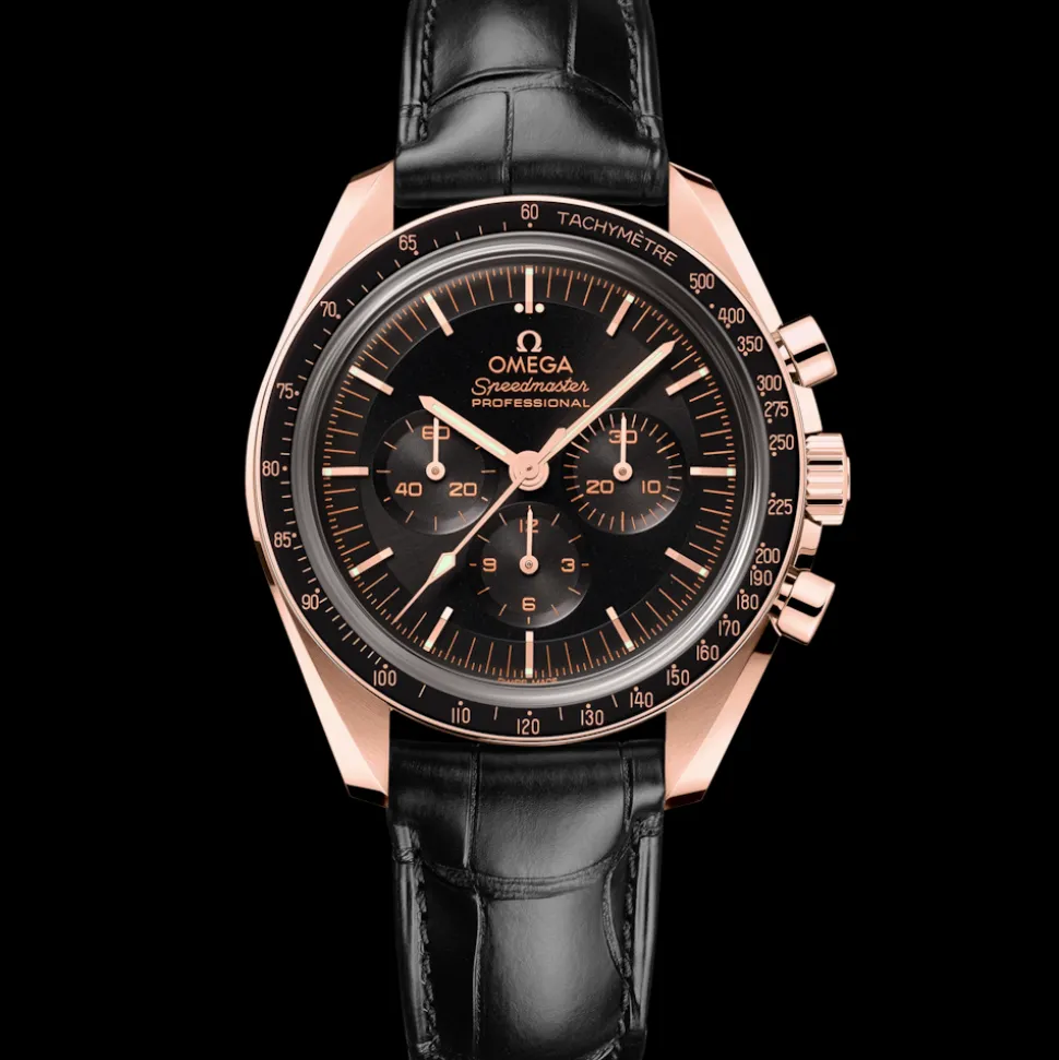 42 mm, Sedna™‑Gold mit Lederarmband