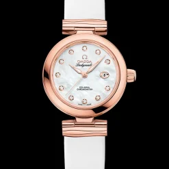 34 mm, Sedna™‑Gold mit Lederarmband